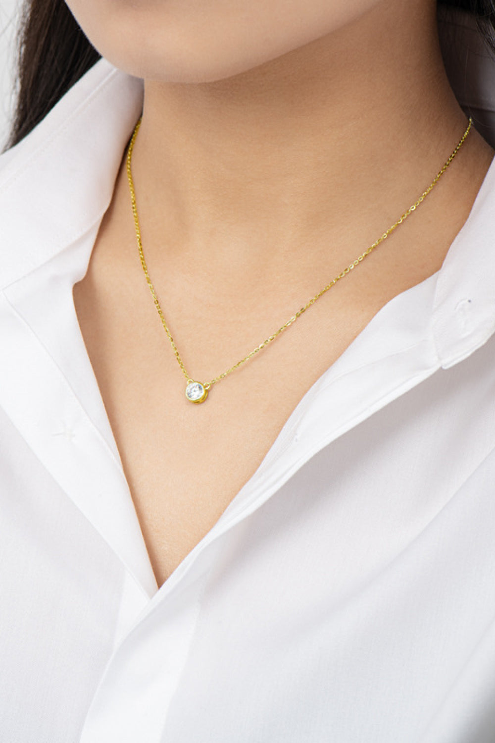 1 Carat Sparkala™ Round Pendant Necklace (Platinum-Plated Fine Silver) by Sparkala