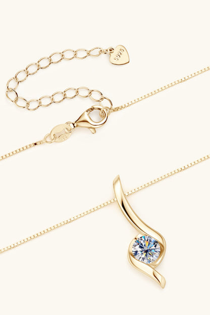 1 Carat Sparkala™ Platinum-Plated 925 Sterling Silver Necklace by Sparkala