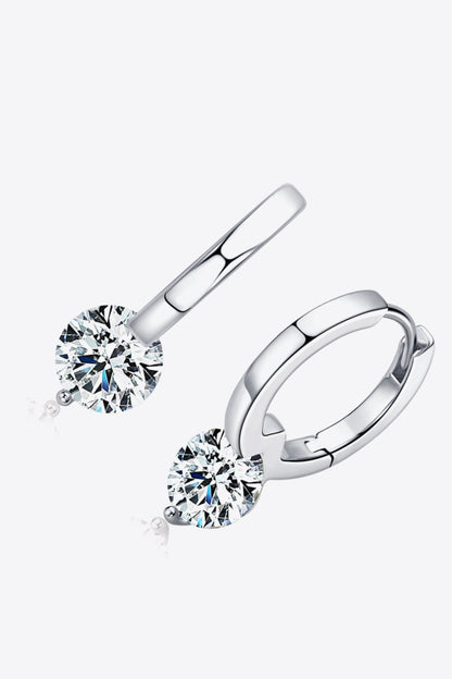 2 Carat Sparkala™ Platinum-Plated 925 Sterling Silver Drop Earrings by Sparkala