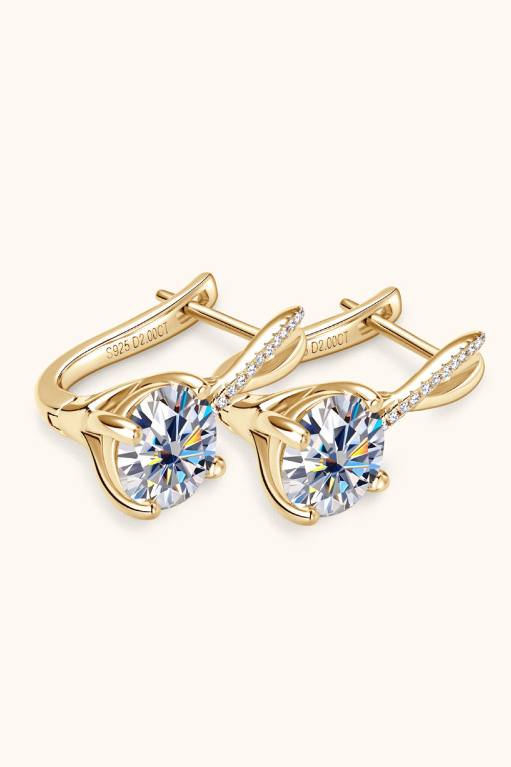 4 Carat Sparkala™ Platinum-Plated 925 Sterling Silver Earrings by Sparkala