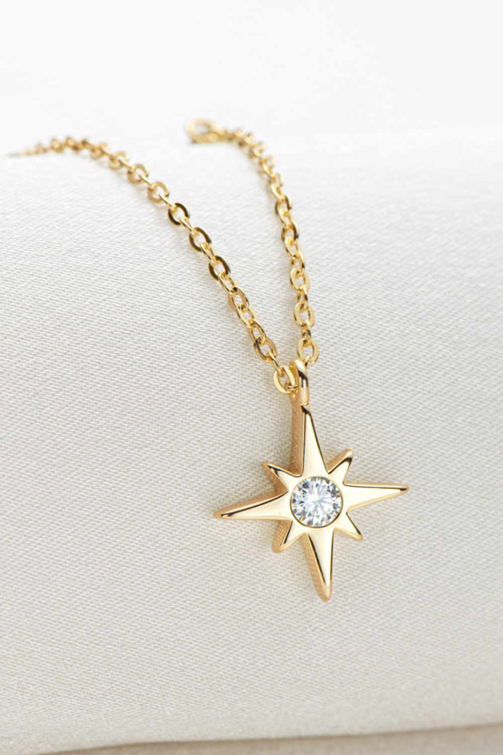 Sparkala™ North Star Pendant Platinum-Plated 925 Sterling Silver Necklace by Sparkala