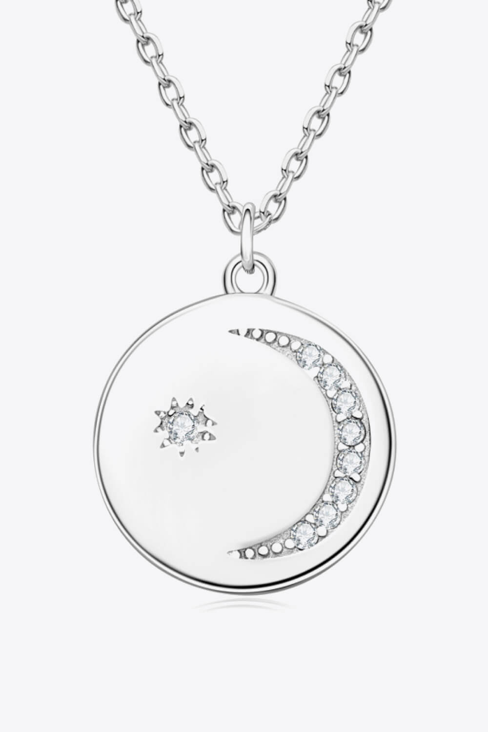 Sparkala™ Round Pendant Necklace (Platinum-Plated Fine Silver) by Sparkala