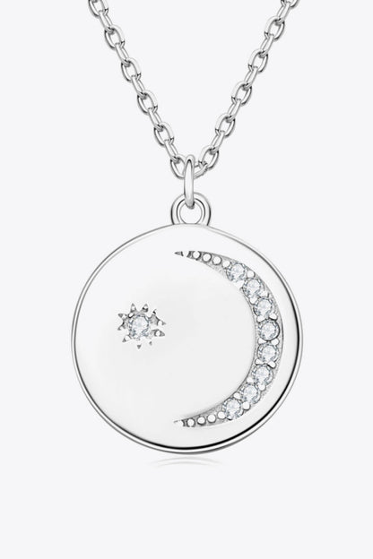 Sparkala™ Round Pendant Necklace (Platinum-Plated Fine Silver) by Sparkala