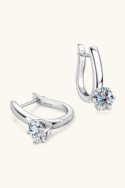 2 Carat Sparkala™ Platinum-Plated 925 Sterling Silver Earrings by Sparkala