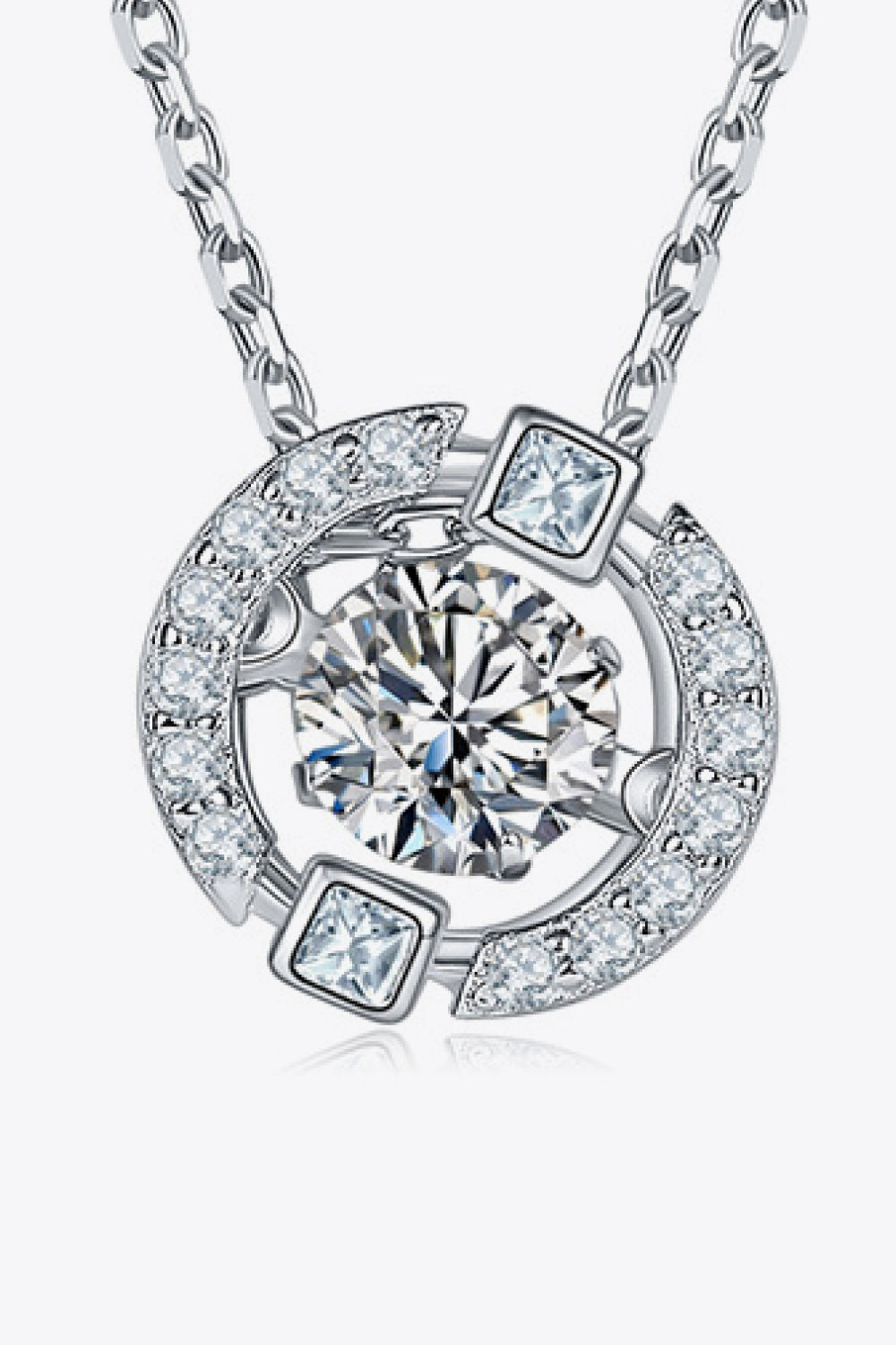 Sparkala™ Pendant Chain-Link Necklace (Platinum-Plated Fine Silver) by Sparkala