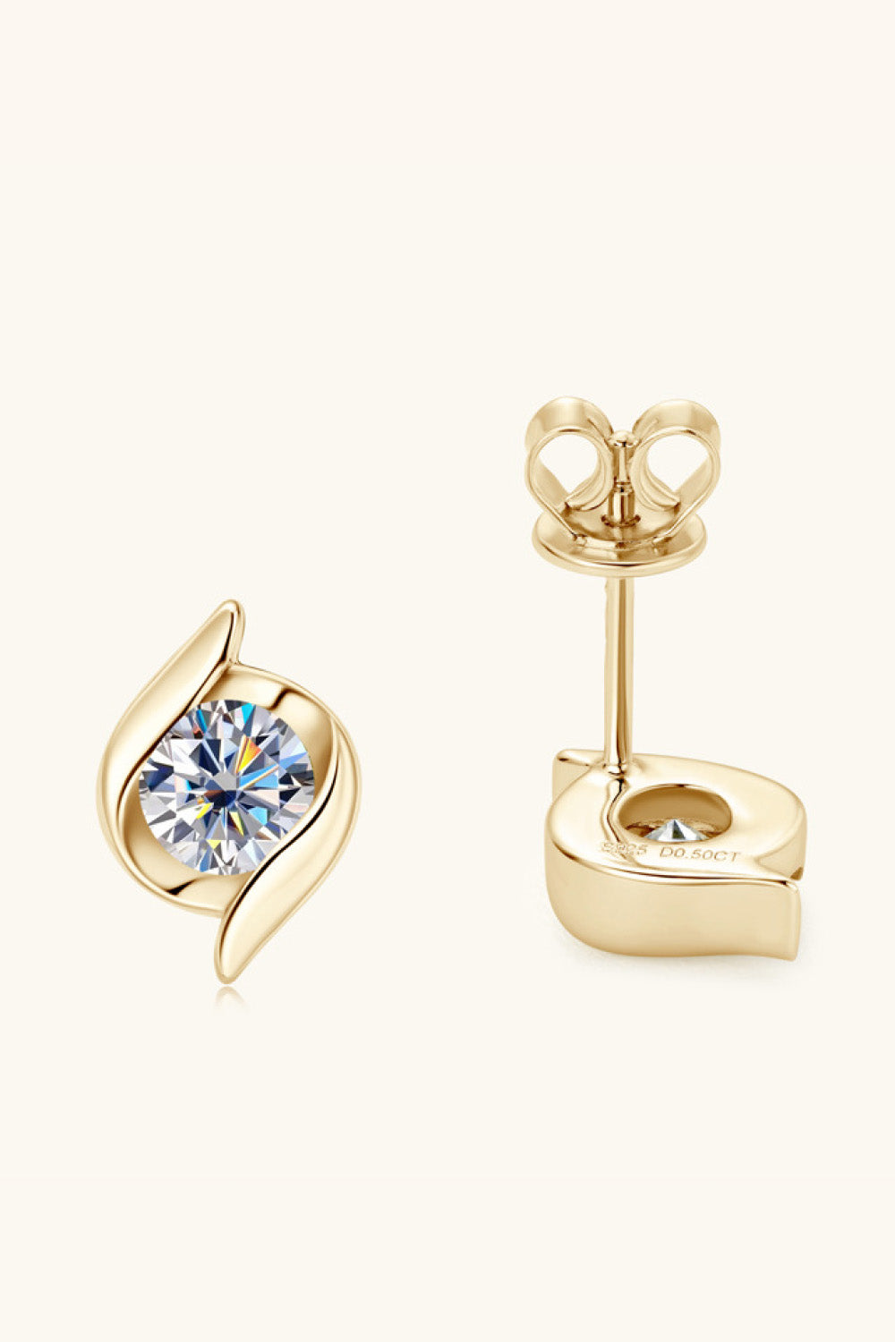 1 Carat Sparkala™ Platinum-Plated 925 Sterling Silver Stud Earrings by Sparkala