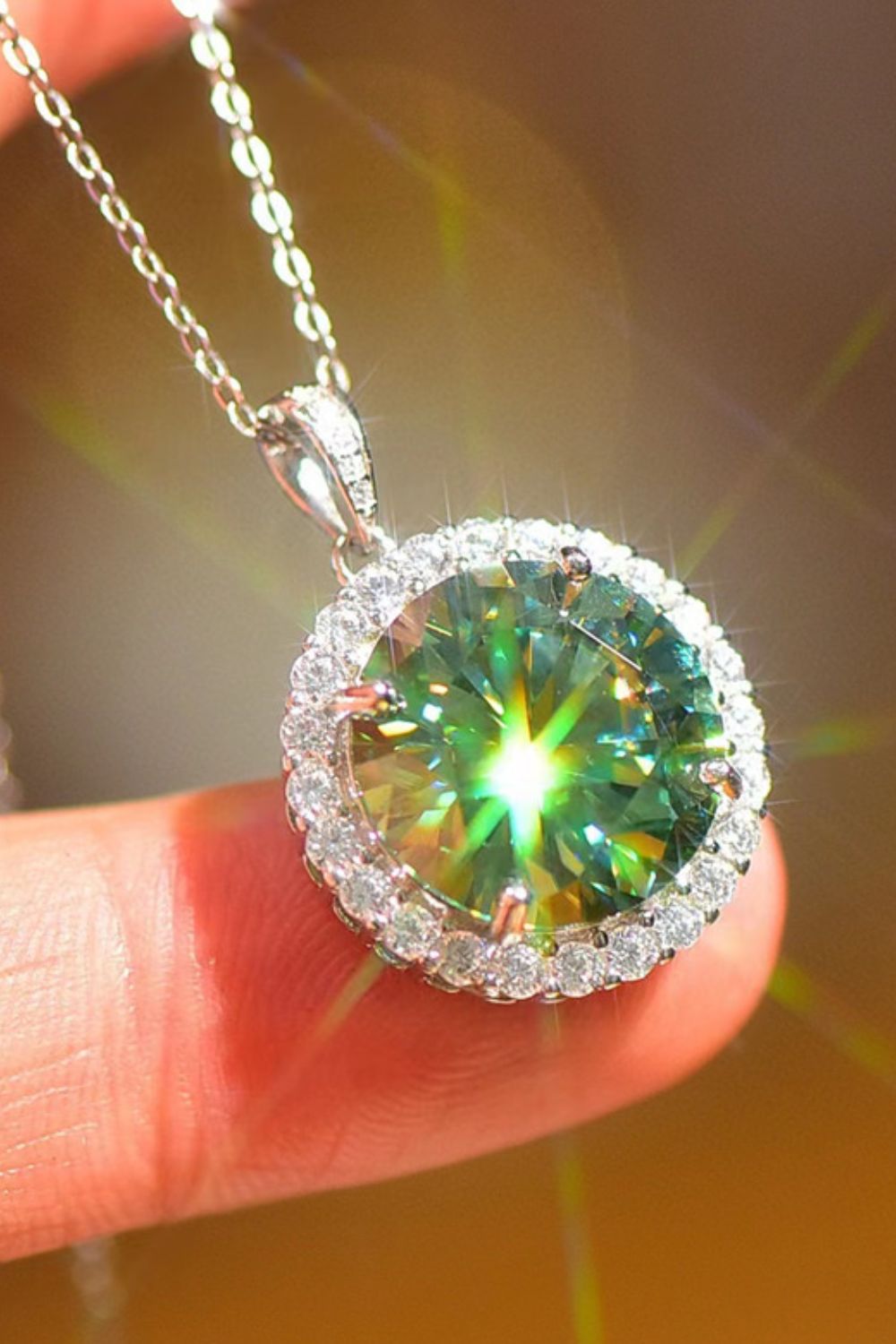 10 Carat Sparkala™ Pendant Platinum-Plated Necklace by Sparkala