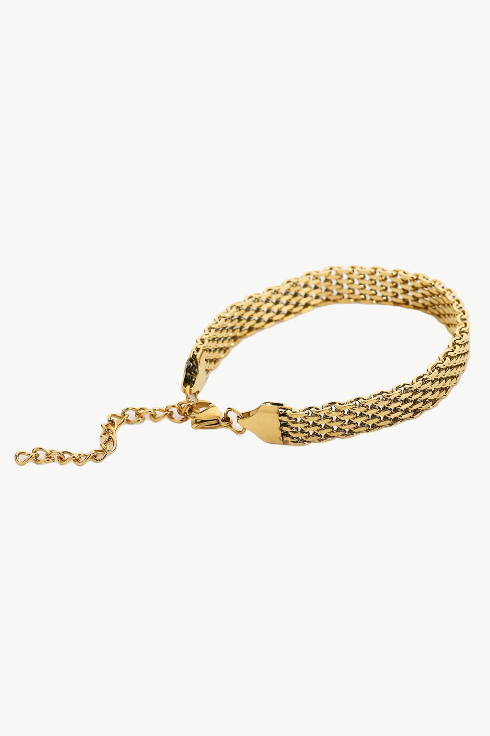 18K Gold-Plated Wide Chain Bracelet by Sparkala