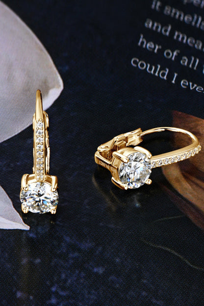 2 Carat Sparkala™ Platinum-Plated 925 Sterling Silver Earrings by Sparkala