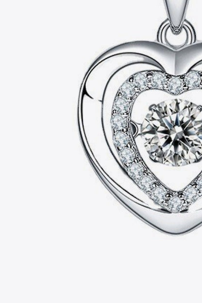 Sparkala™ Heart Pendant Necklace (Platinum-Plated Fine Silver) by Sparkala