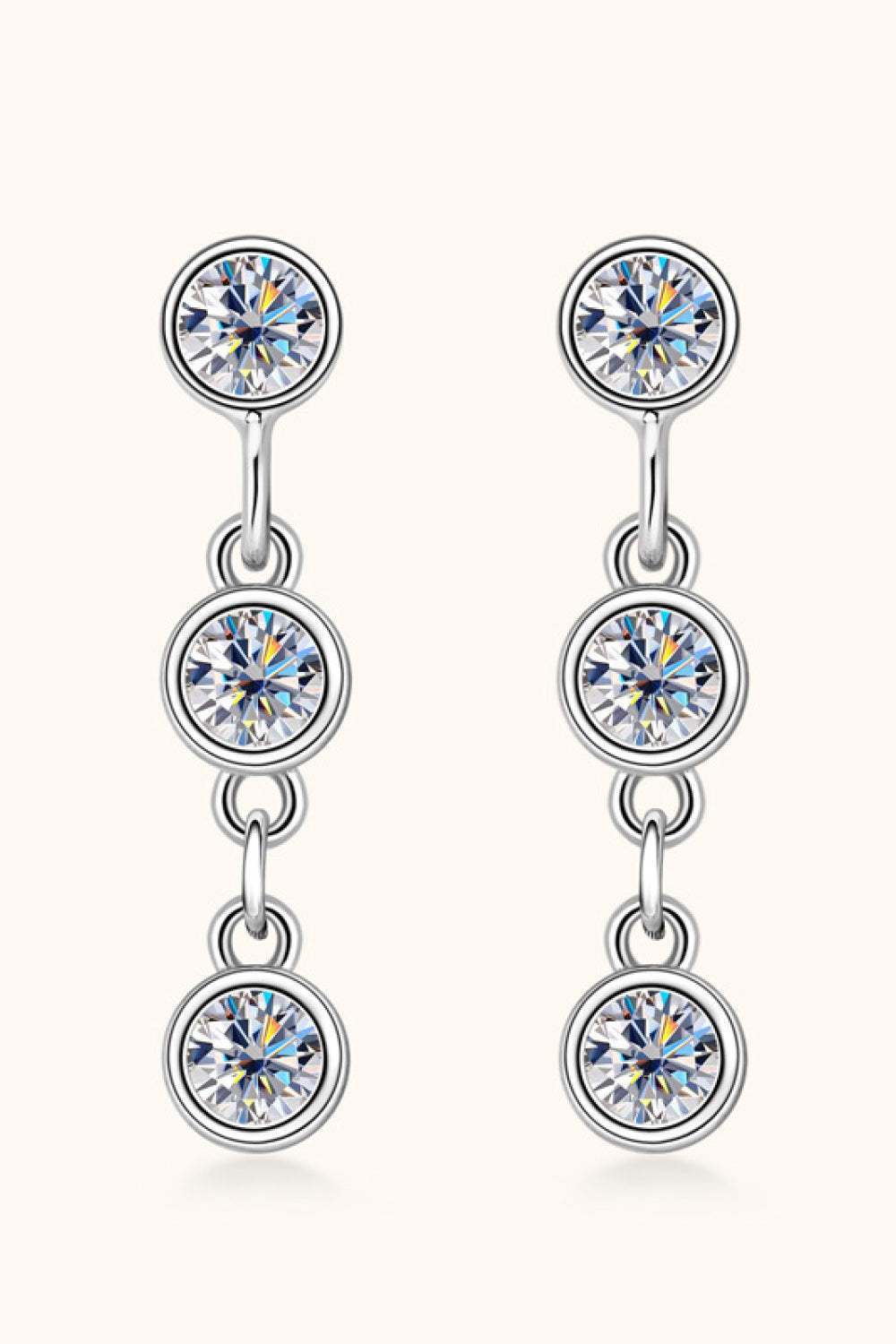 Sparkala™ Platinum-Plated 925 Sterling Silver Drop Earrings by Sparkala