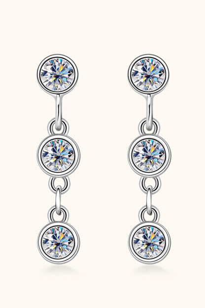 Sparkala™ Platinum-Plated 925 Sterling Silver Drop Earrings by Sparkala