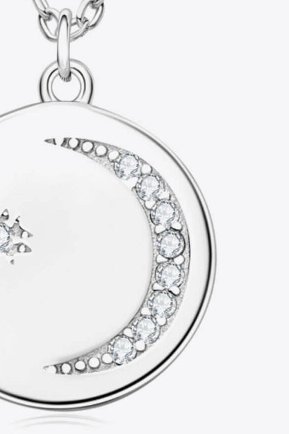 Sparkala™ Round Pendant Necklace (Platinum-Plated Fine Silver) by Sparkala