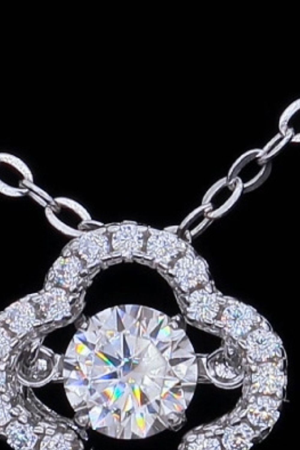 Platinum-Plated 925 Sterling Silver Sparkala™ Flower Pendant Necklace by Sparkala