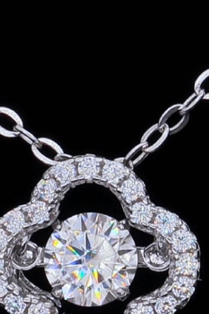 Platinum-Plated 925 Sterling Silver Sparkala™ Flower Pendant Necklace by Sparkala