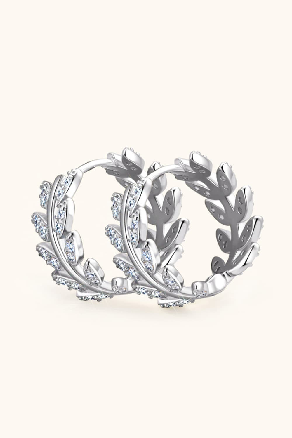 Sparkala™ Leaf Platinum-Plated 925 Sterling Silver Earrings by Sparkala