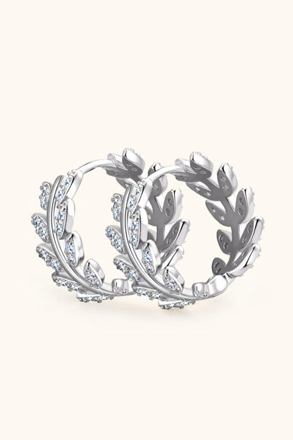 Sparkala™ Leaf Platinum-Plated 925 Sterling Silver Earrings by Sparkala
