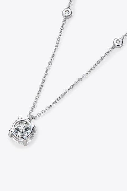 2 Carat Sparkala™ 4-Prong 925 Sterling Silver Necklace (Platinum-Plated Fine Silver) by Sparkala