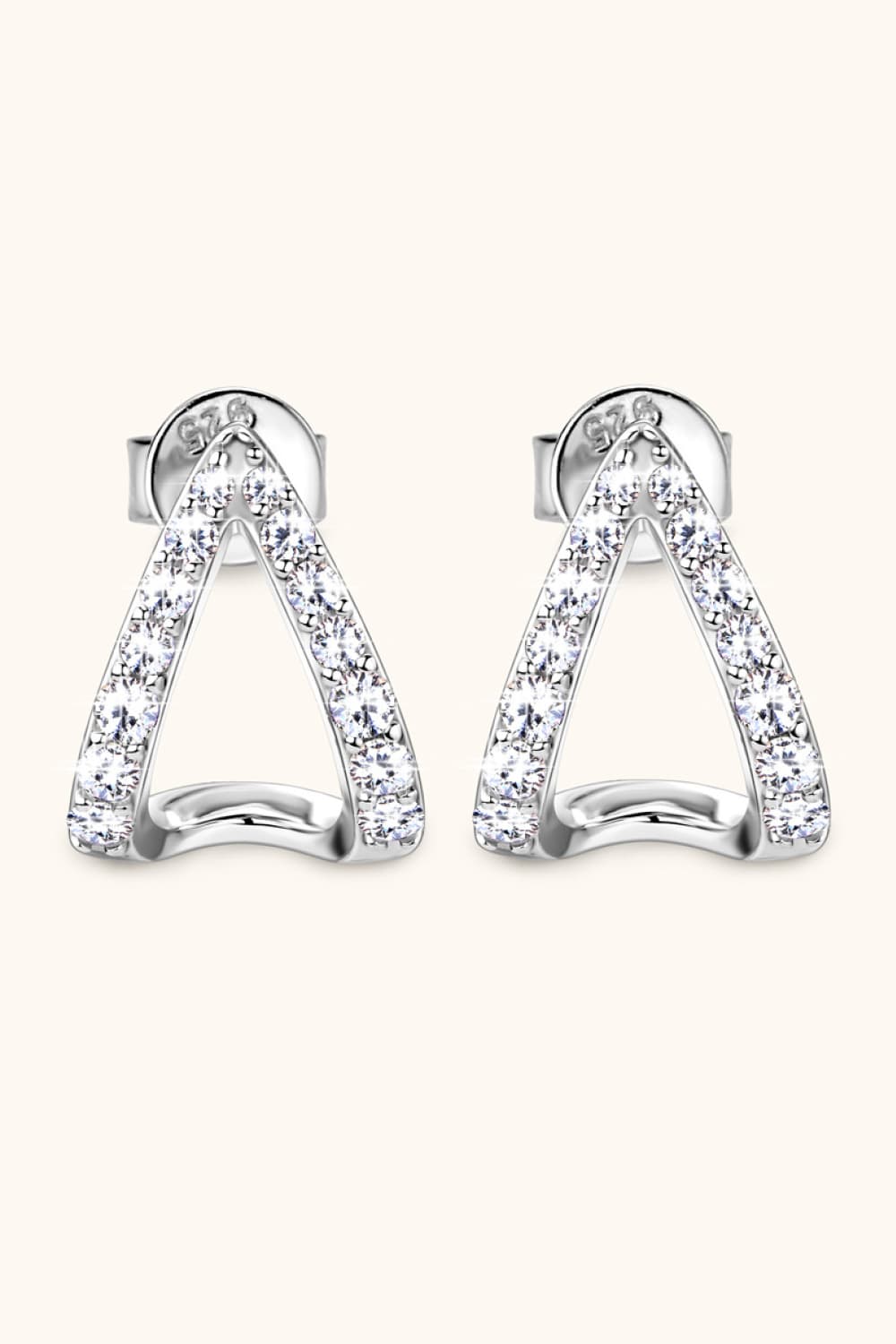 Sparkala™ Minimalist Platinum-Plated 925 Sterling Silver Earrings by Sparkala