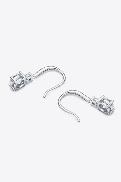 2 Carat Sparkala™ Platinum-Plated 925 Sterling Silver Drop Earrings by Sparkala