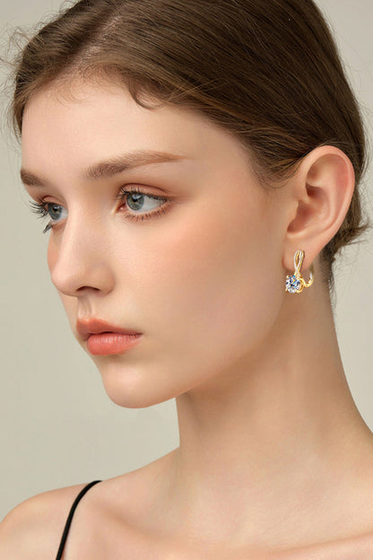 4 Carat Sparkala™ Platinum-Plated 925 Sterling Silver Earrings by Sparkala