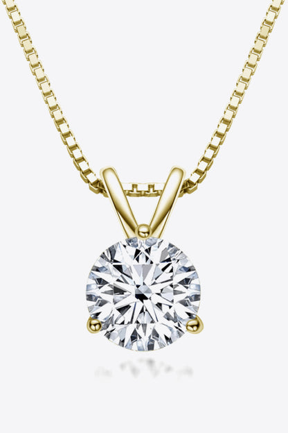 Adored Show Off 1 Carat Sparkala™ Pendant Necklace (Platinum-Plated Fine Silver) by Sparkala