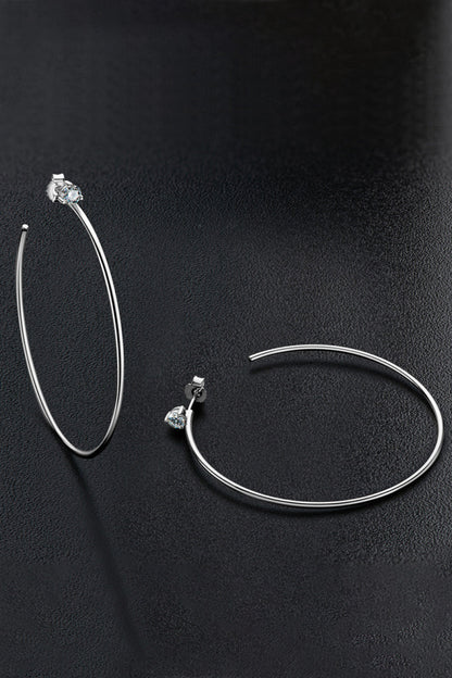 Adored 925 Sterling Silver Sparkala™ Hoop Earrings (Platinum-Plated Fine Silver) by Sparkala