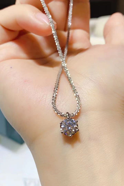 1 Carat Sparkala™ Platinum-Plated 925 Sterling Silver Necklace by Sparkala
