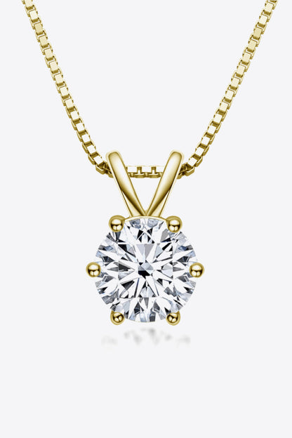 1 Carat Sparkala™ Pendant Necklace (Platinum-Plated Fine Silver) by Sparkala
