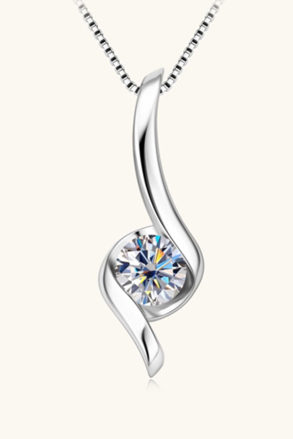 1 Carat Sparkala™ Platinum-Plated 925 Sterling Silver Necklace by Sparkala