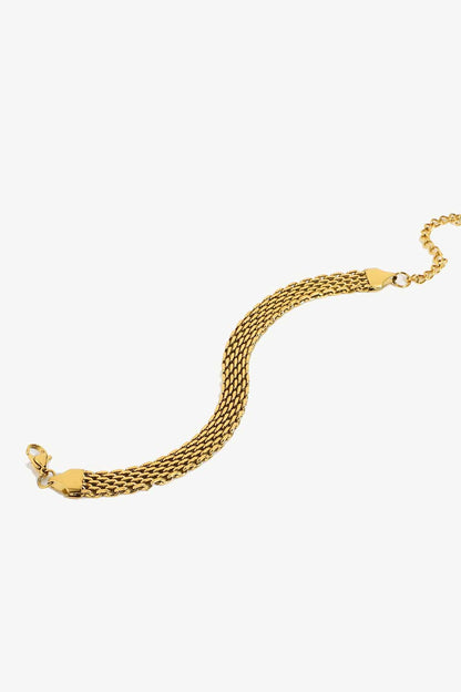 18K Gold-Plated Wide Chain Bracelet by Sparkala