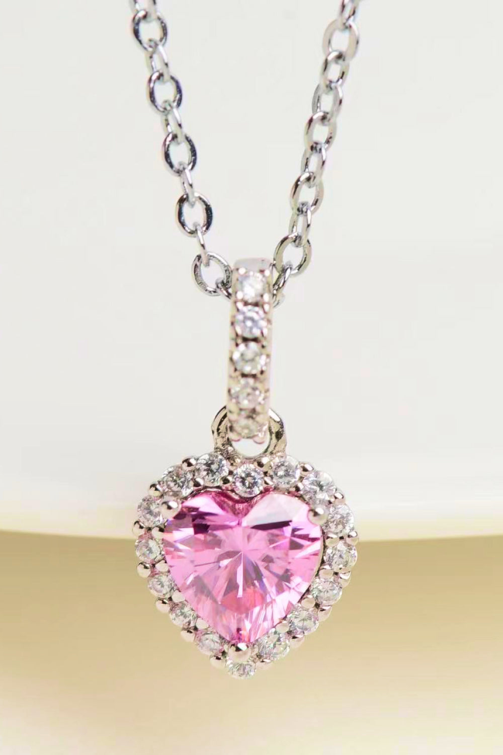 1 Carat Sparkala™ Heart Pendant Necklace (Platinum-Plated Fine Silver) by Sparkala