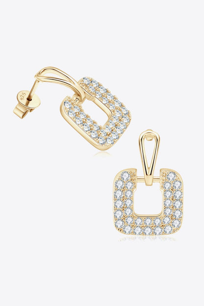 1.68 Carat Sparkala™ Platinum-Plated 925 Sterling Silver Drop Earrings by Sparkala