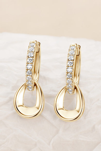 925 Sterling Silver Sparkala™ Double Hoop Earrings (Platinum-Plated Fine Silver) by Sparkala