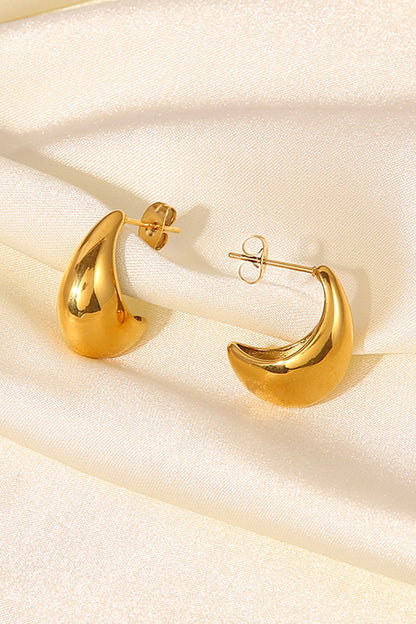 Stainless Steel C-Hoop Earrings by Sparkala