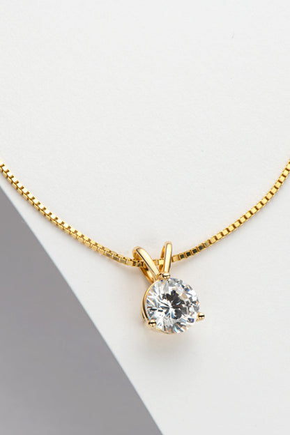 Adored Show Off 1 Carat Sparkala™ Pendant Necklace (Platinum-Plated Fine Silver) by Sparkala