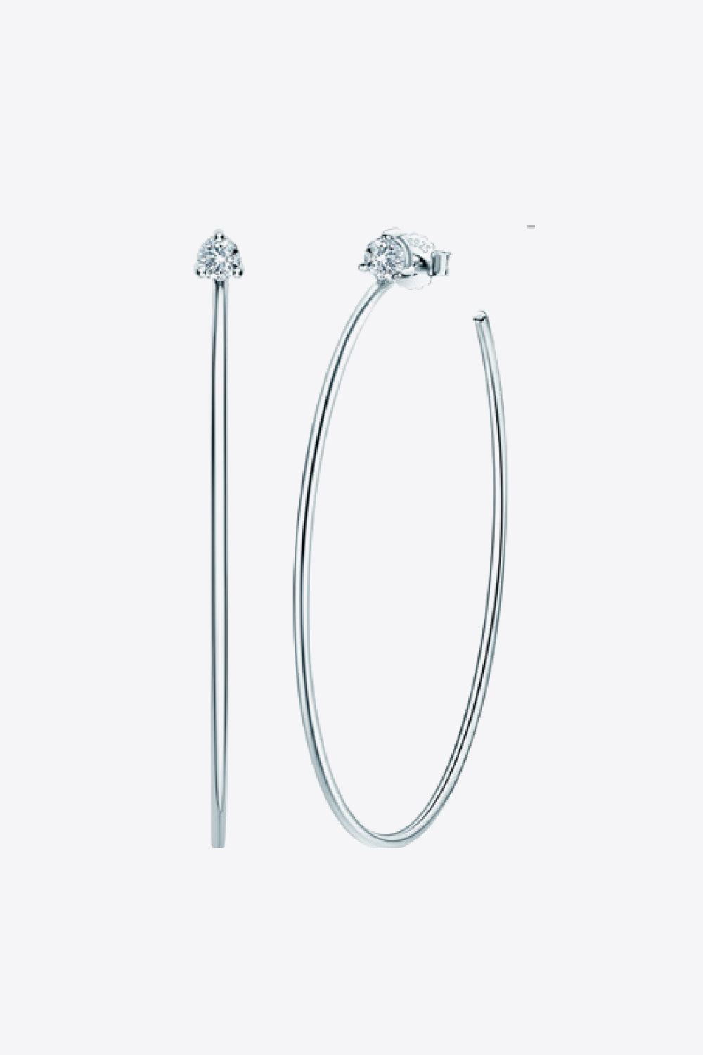 Adored 925 Sterling Silver Sparkala™ Hoop Earrings (Platinum-Plated Fine Silver) by Sparkala