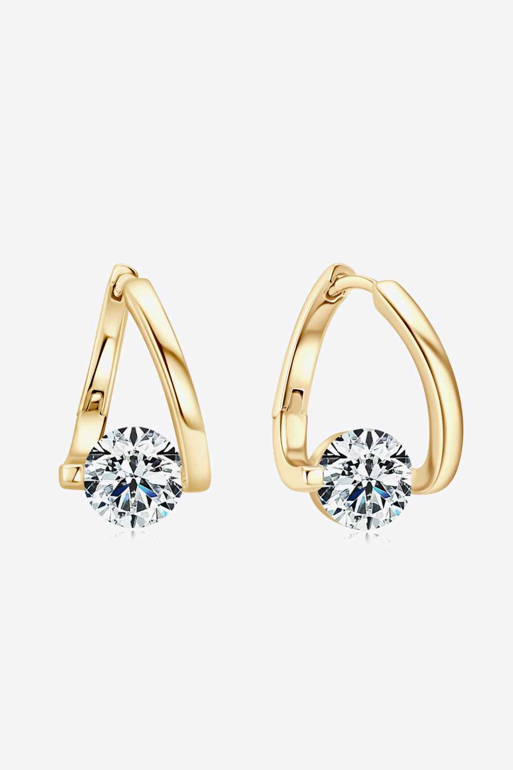 2 Carat Sparkala™ Platinum-Plated 925 Sterling Silver Heart Earrings by Sparkala