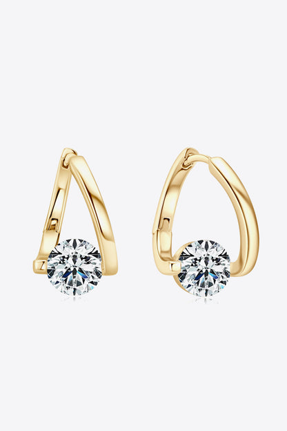 2 Carat Sparkala™ Platinum-Plated 925 Sterling Silver Heart Earrings by Sparkala