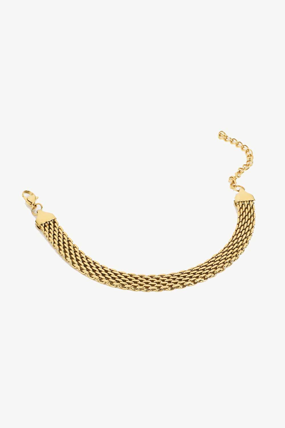 18K Gold-Plated Wide Chain Bracelet by Sparkala