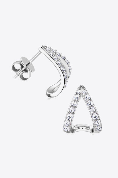 Sparkala™ Minimalist Platinum-Plated 925 Sterling Silver Earrings by Sparkala