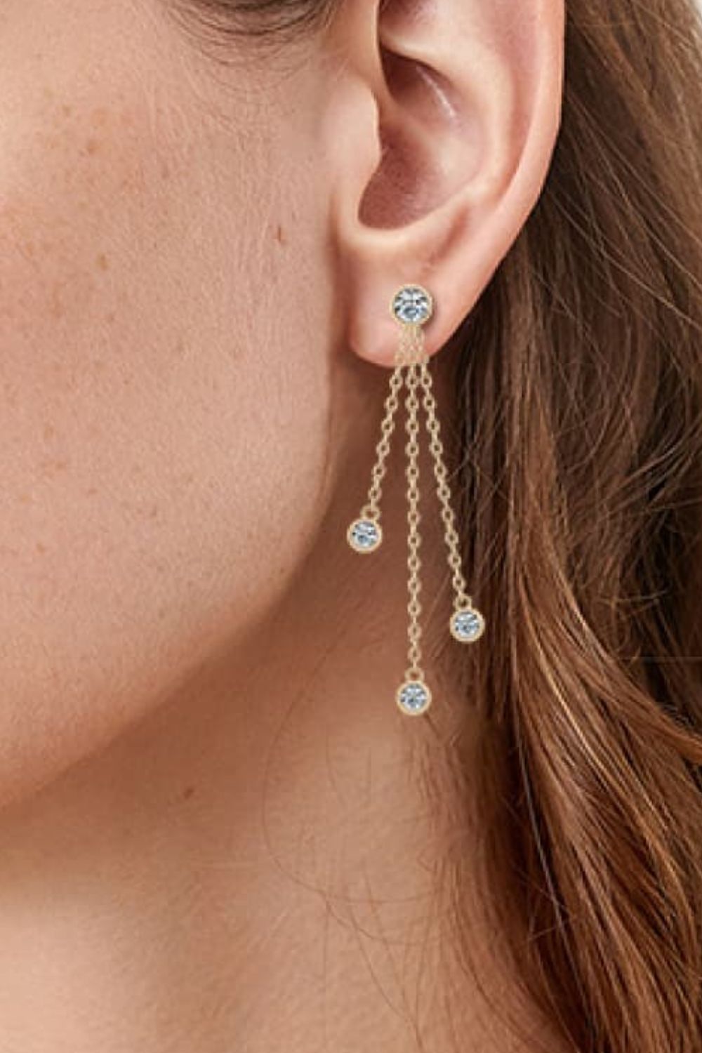 1.2 Carat Sparkala™ Layered Chain Earrings by Sparkala