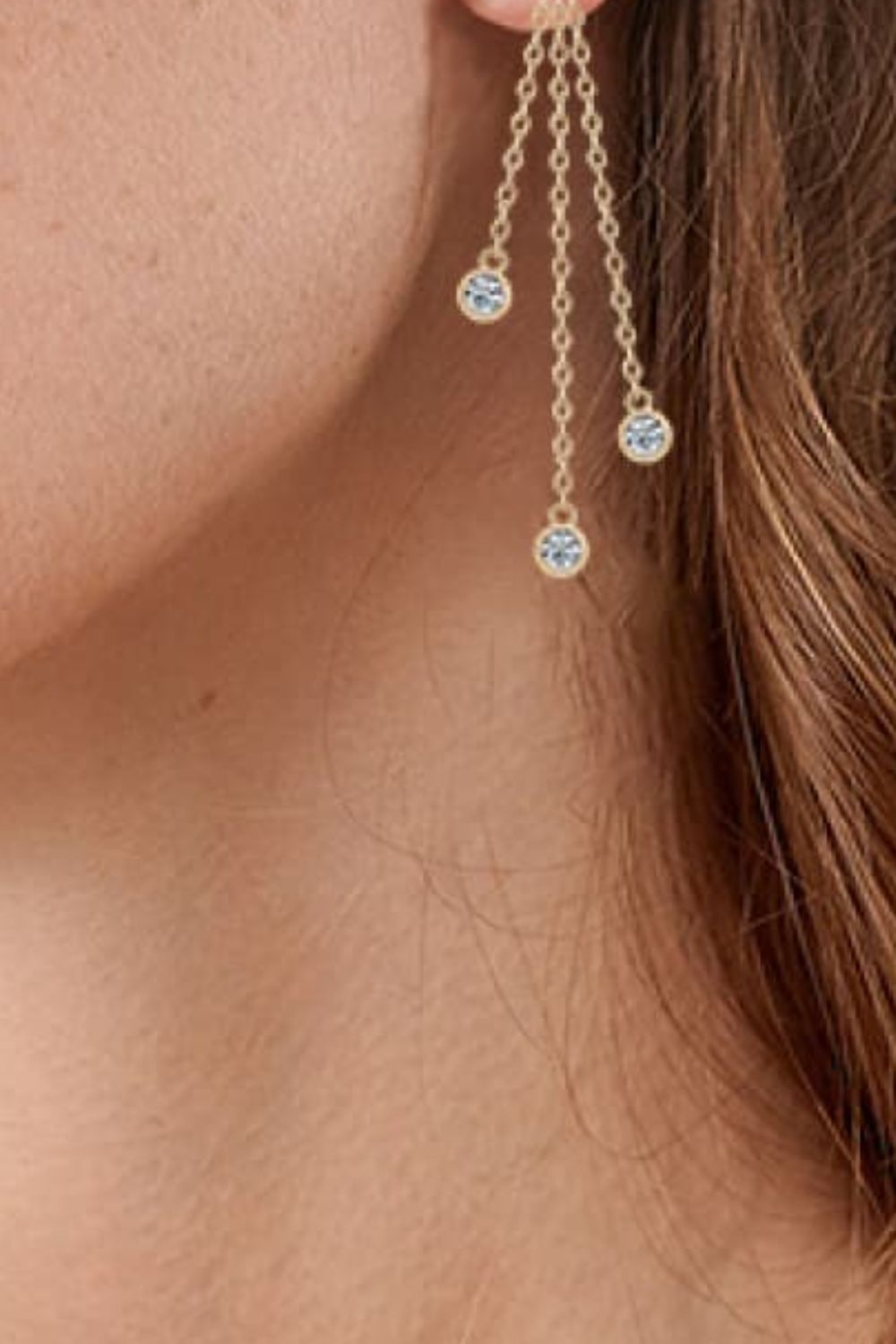 1.2 Carat Sparkala™ Layered Chain Earrings by Sparkala