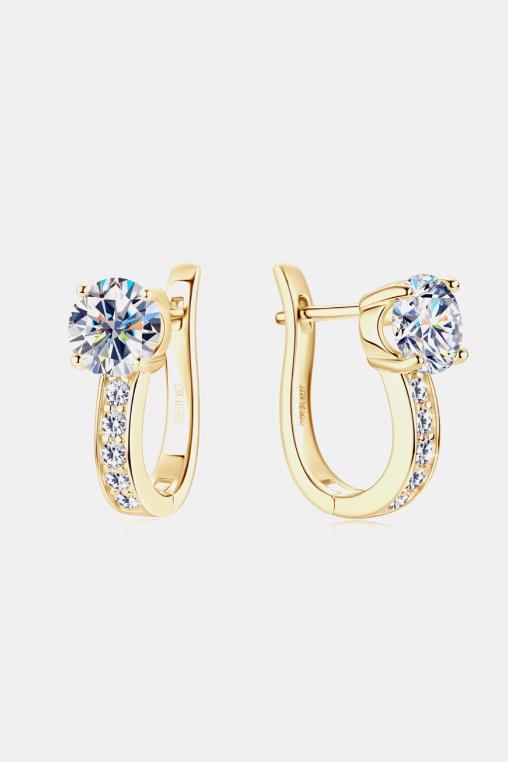 2 Carat Sparkala™ Platinum-Plated 925 Sterling Silver Earrings by Sparkala