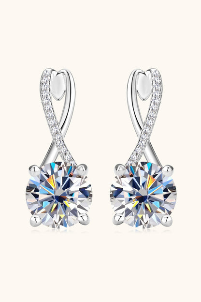 4 Carat Sparkala™ Platinum-Plated 925 Sterling Silver Earrings by Sparkala