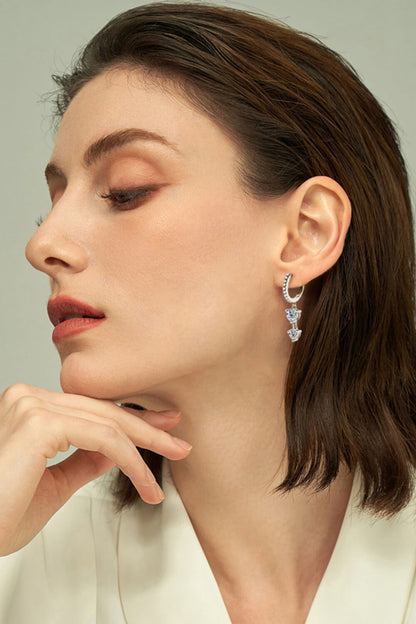 Adored Be The One Sparkala™ Drop Earrings (Platinum-Plated Fine Silver) by Sparkala