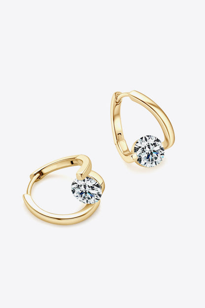 2 Carat Sparkala™ Platinum-Plated 925 Sterling Silver Heart Earrings by Sparkala