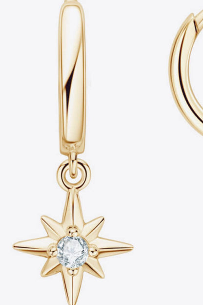 Sparkala™ Star Drop Earrings (Platinum-Plated Fine Silver) by Sparkala