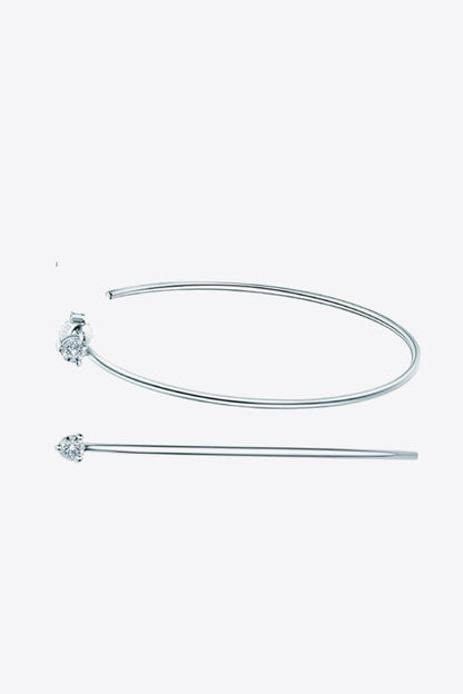 Adored 925 Sterling Silver Sparkala™ Hoop Earrings (Platinum-Plated Fine Silver) by Sparkala