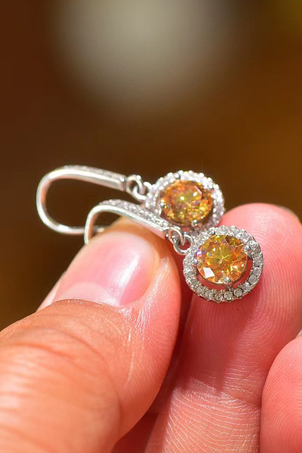 Platinum-Plated 2 Carat Sparkala™ Drop Earrings by Sparkala